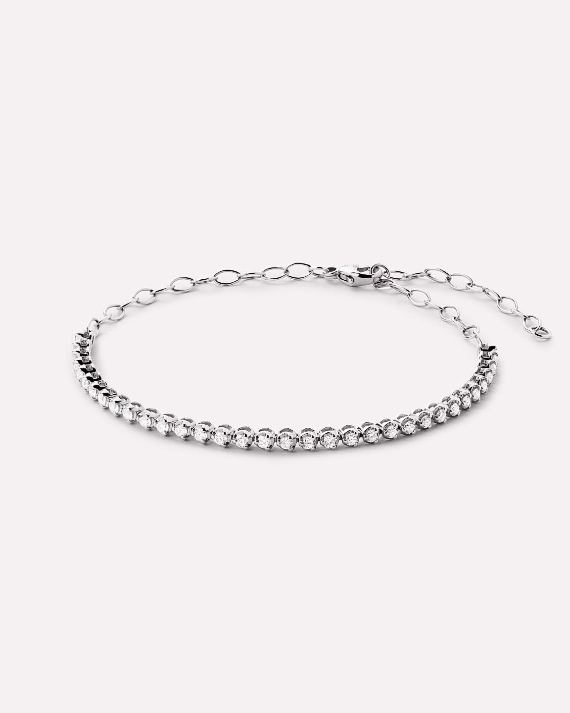 Solid White Gold - Diamond Tennis Bracelet (1/2 ctw)