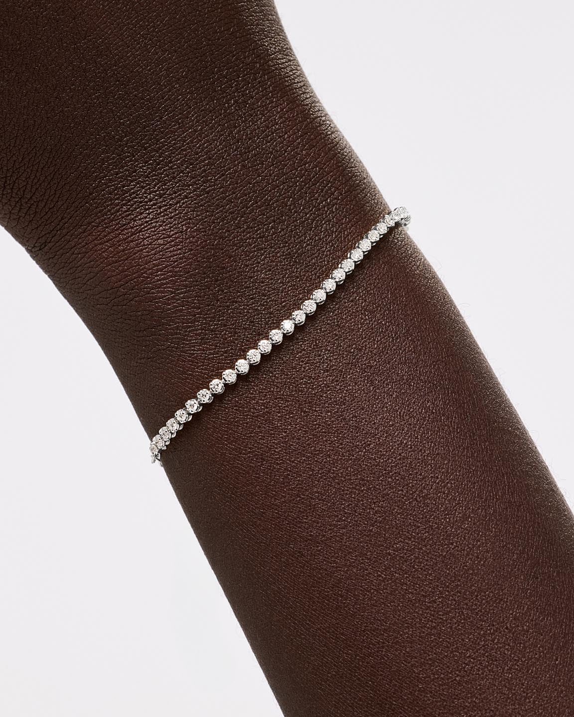 Solid White Gold - Diamond Tennis Bracelet (1/2 ctw)