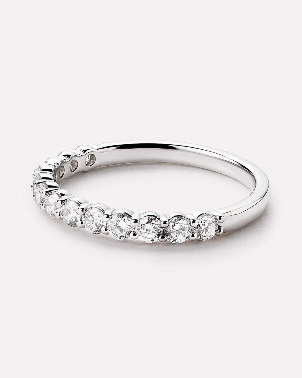 Solid White Gold - Half Eternity Diamond Ring (1/2 ctw)