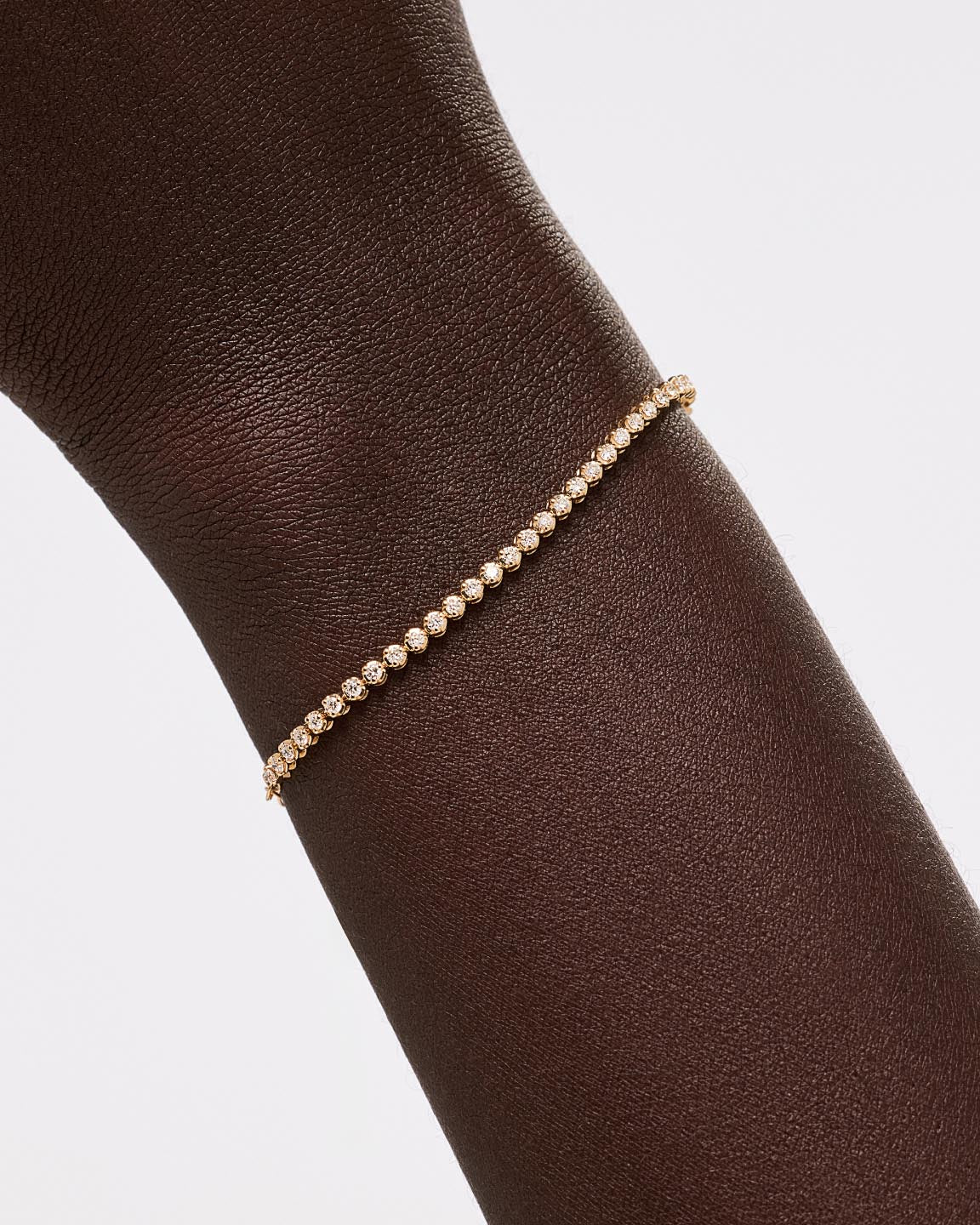 Solid Yellow Gold - Diamond Tennis Bracelet (1/2 ctw)