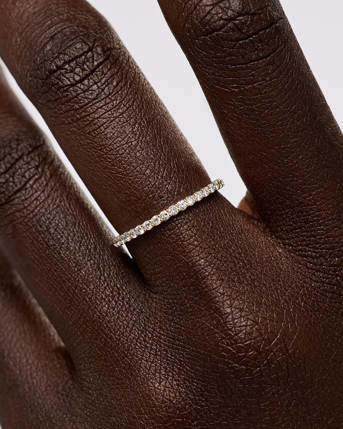Solid Yellow Gold - Eternity Diamond Ring (1/2 ctw)