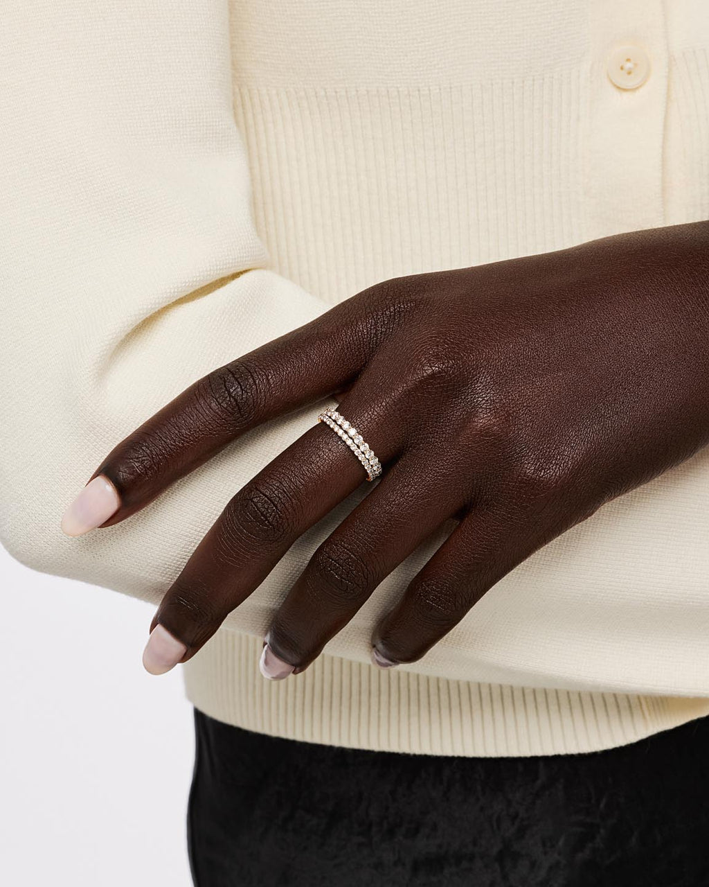 Solid Yellow Gold - Eternity Diamond Ring (1/2 ctw)