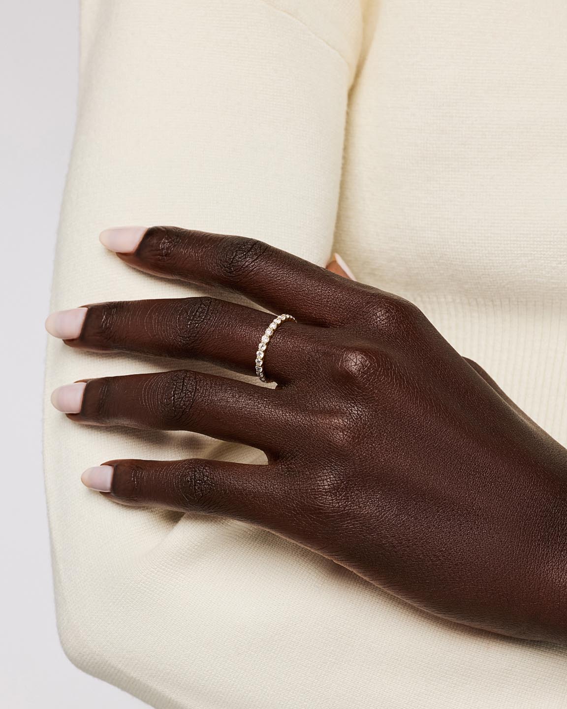 Solid Yellow Gold - Eternity Diamond Ring (1 ctw)
