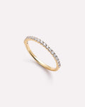 Solid Yellow Gold - Half Eternity Diamond Ring (1/4 ctw)